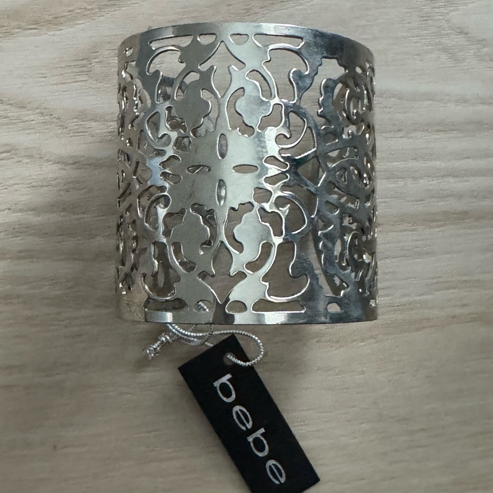 Bebe silver cuff accessories bracelet nwt